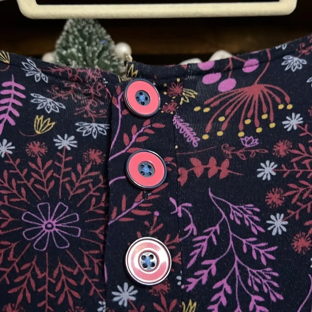 MATILDA JANE Navy Blue/Pink/Blue New Resolution Swing Style Dress, Size XL, GUC. - Picture 8 of 10